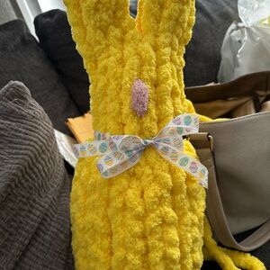 Yellow Plush Bunny with Bow